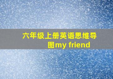 六年级上册英语思维导图my friend